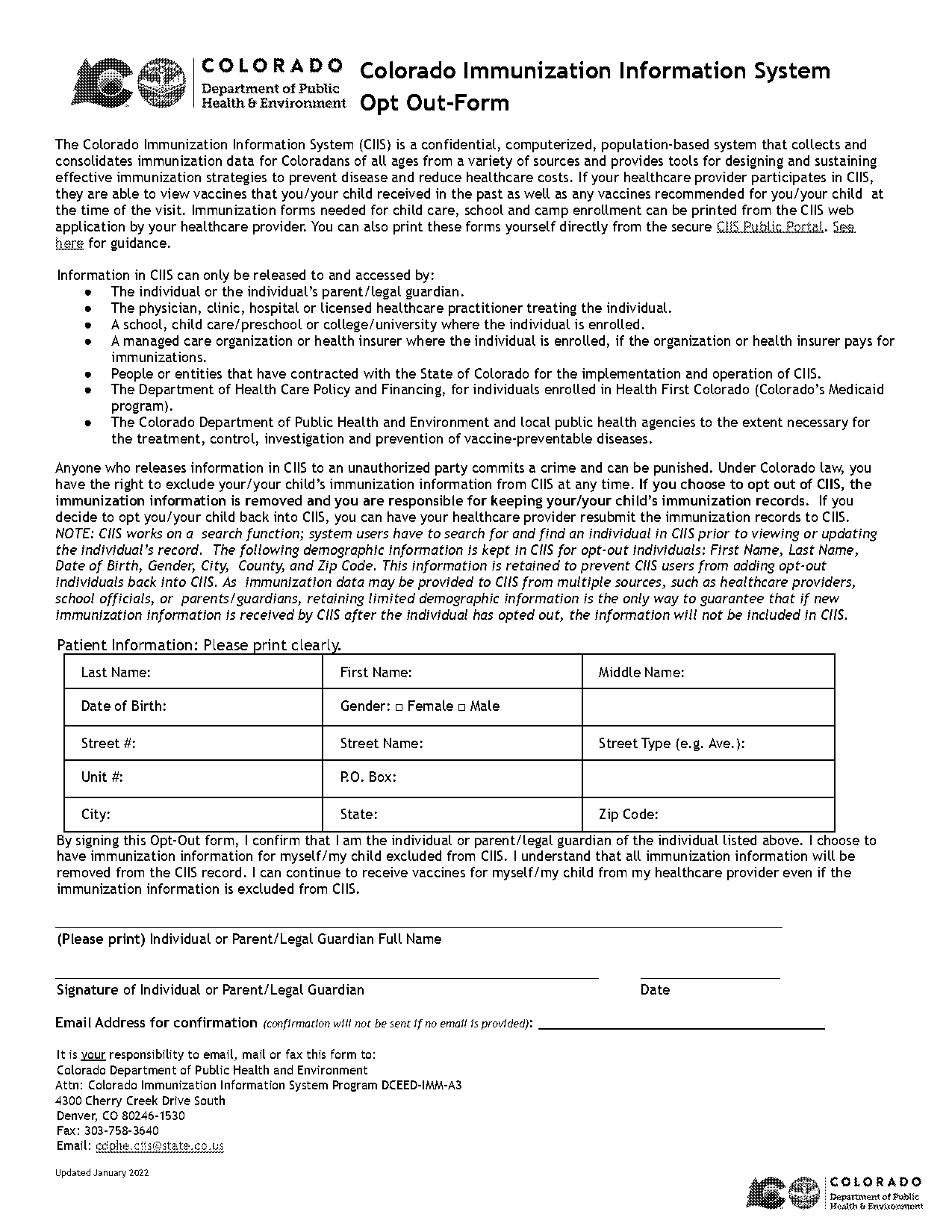 data opt out form