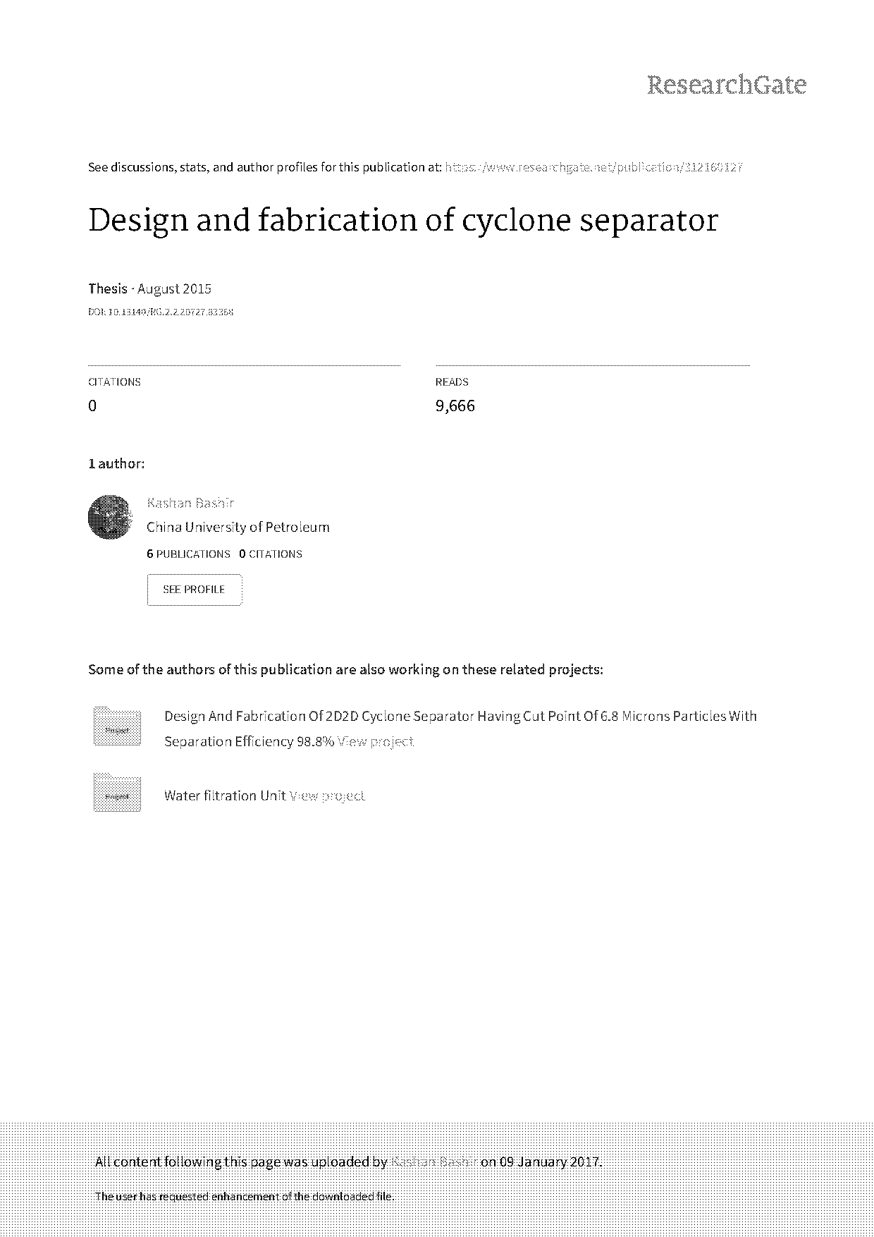 cyclone separator design pdf