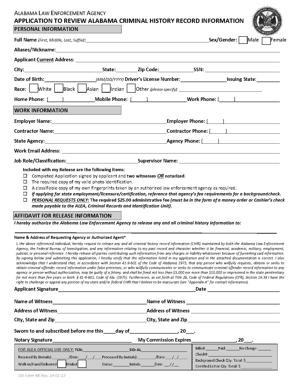 alabama return title request form