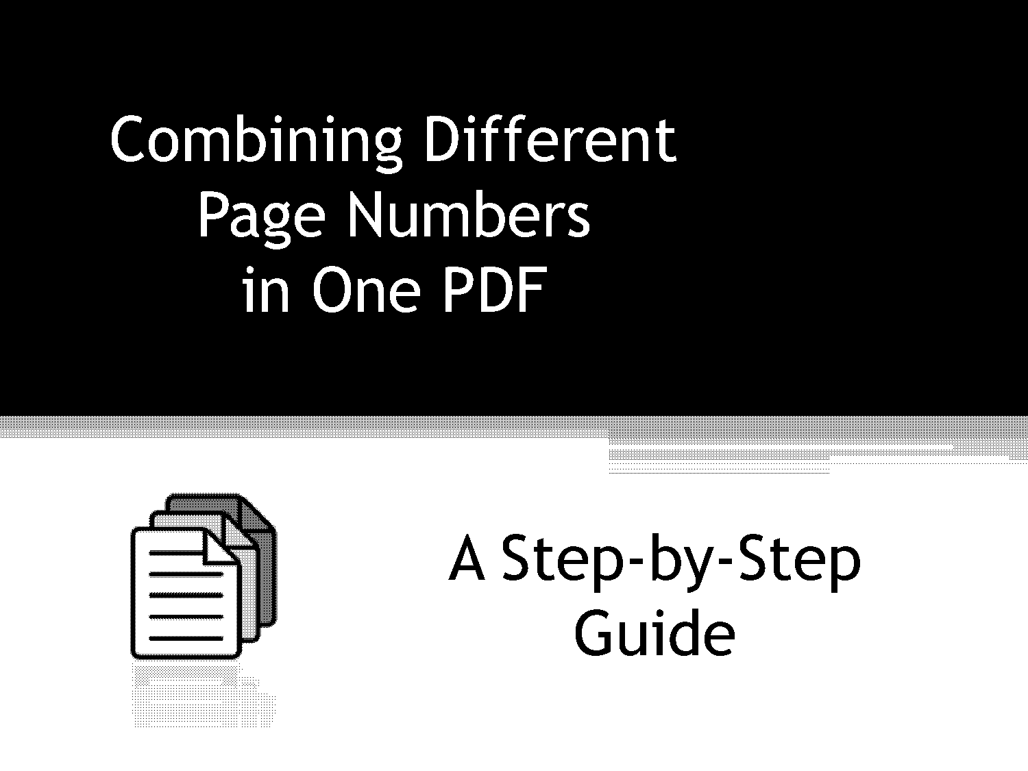 how to add page numbers to pdf document