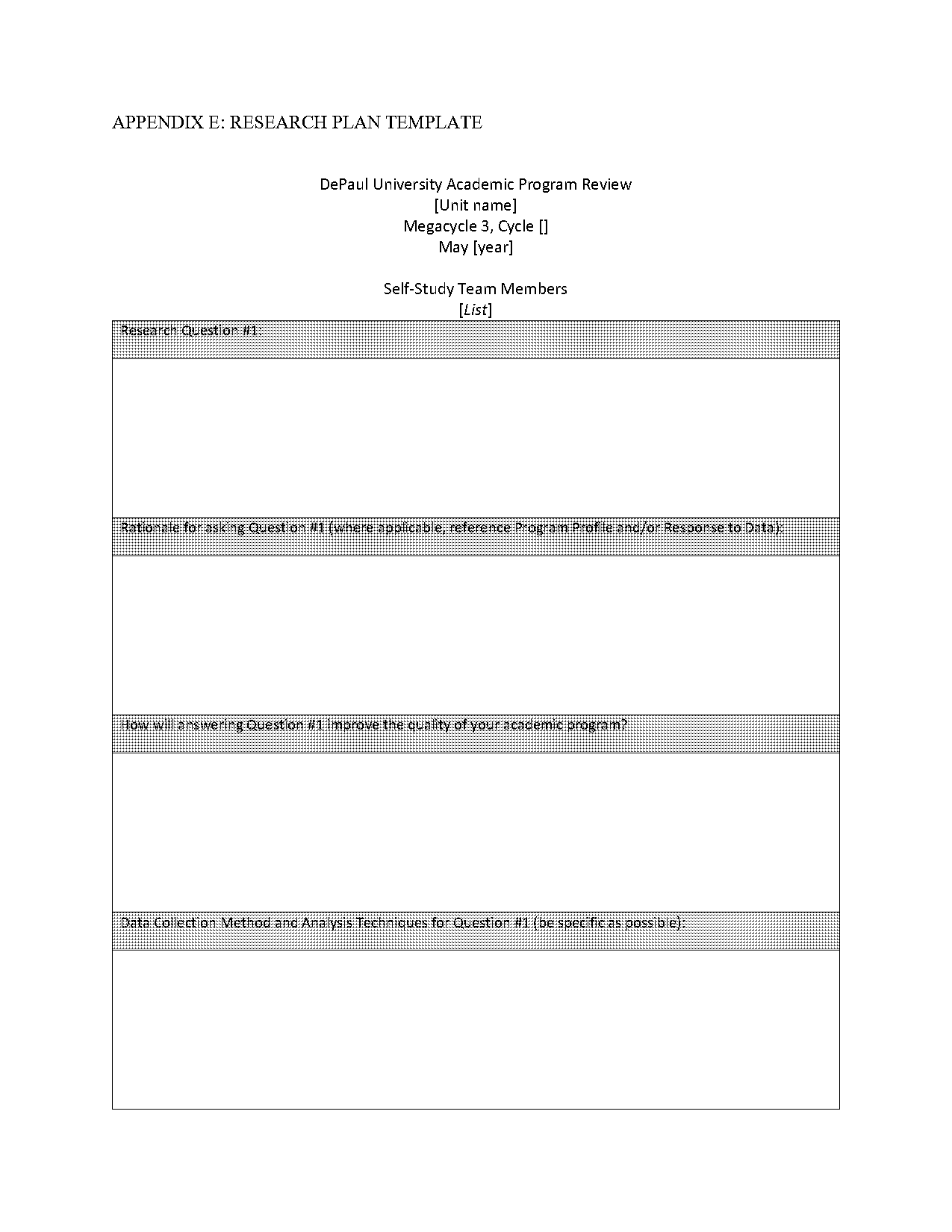 appendices in research sample