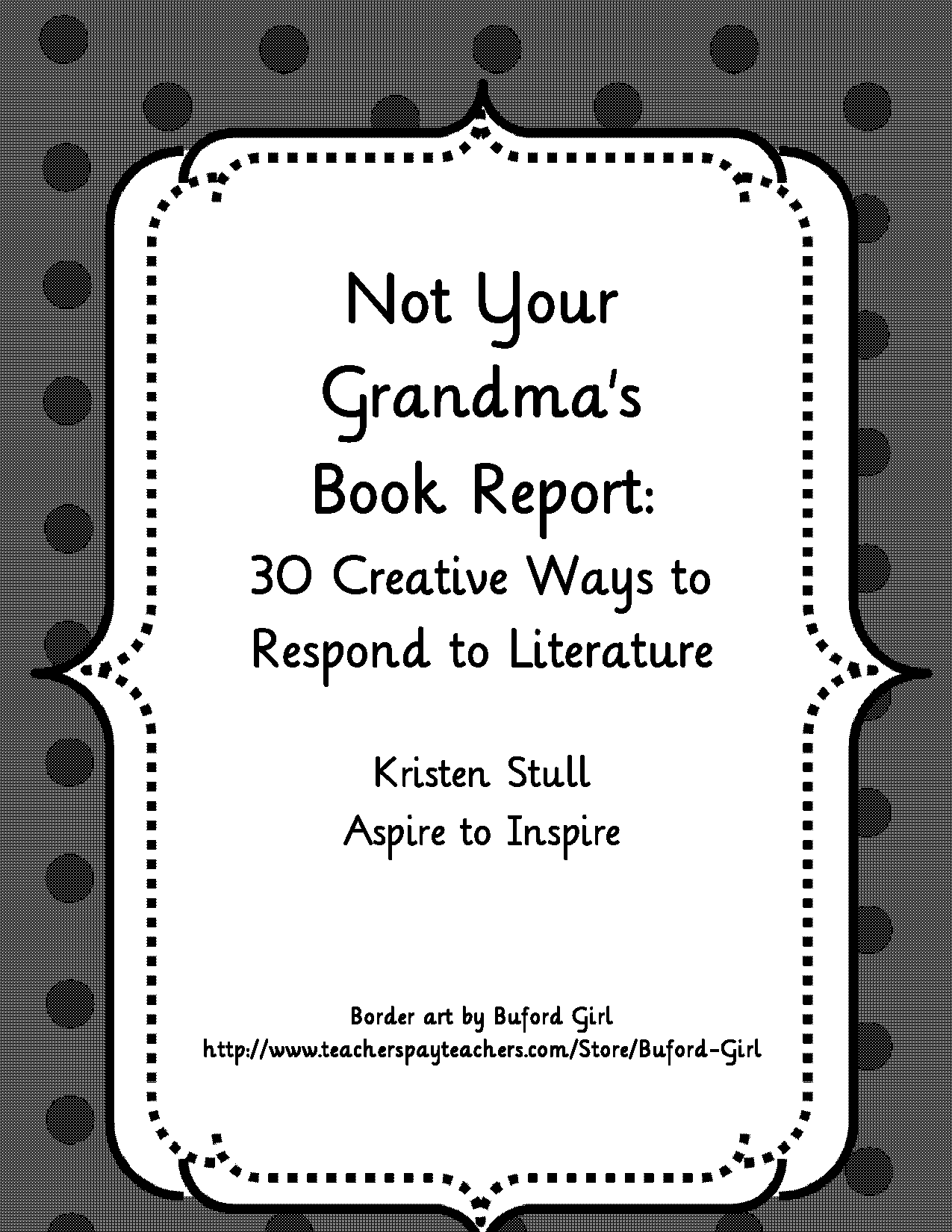 things to put in a book report