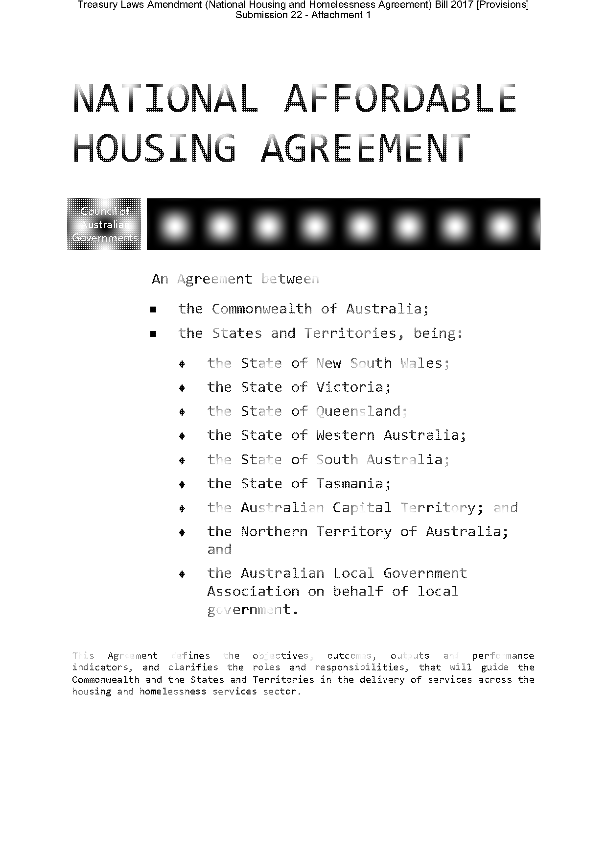 treasury laws amendment housing affordability