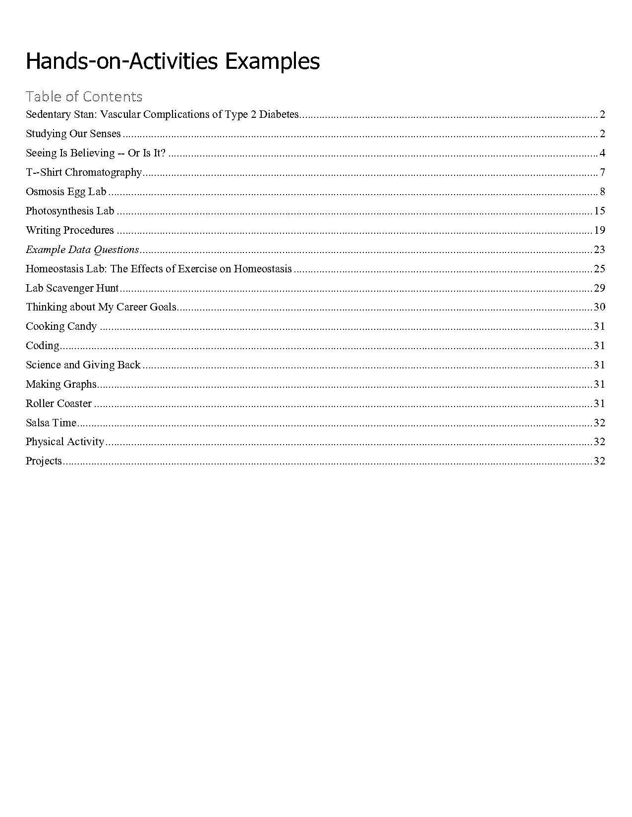 sample of osmosis egg lab report