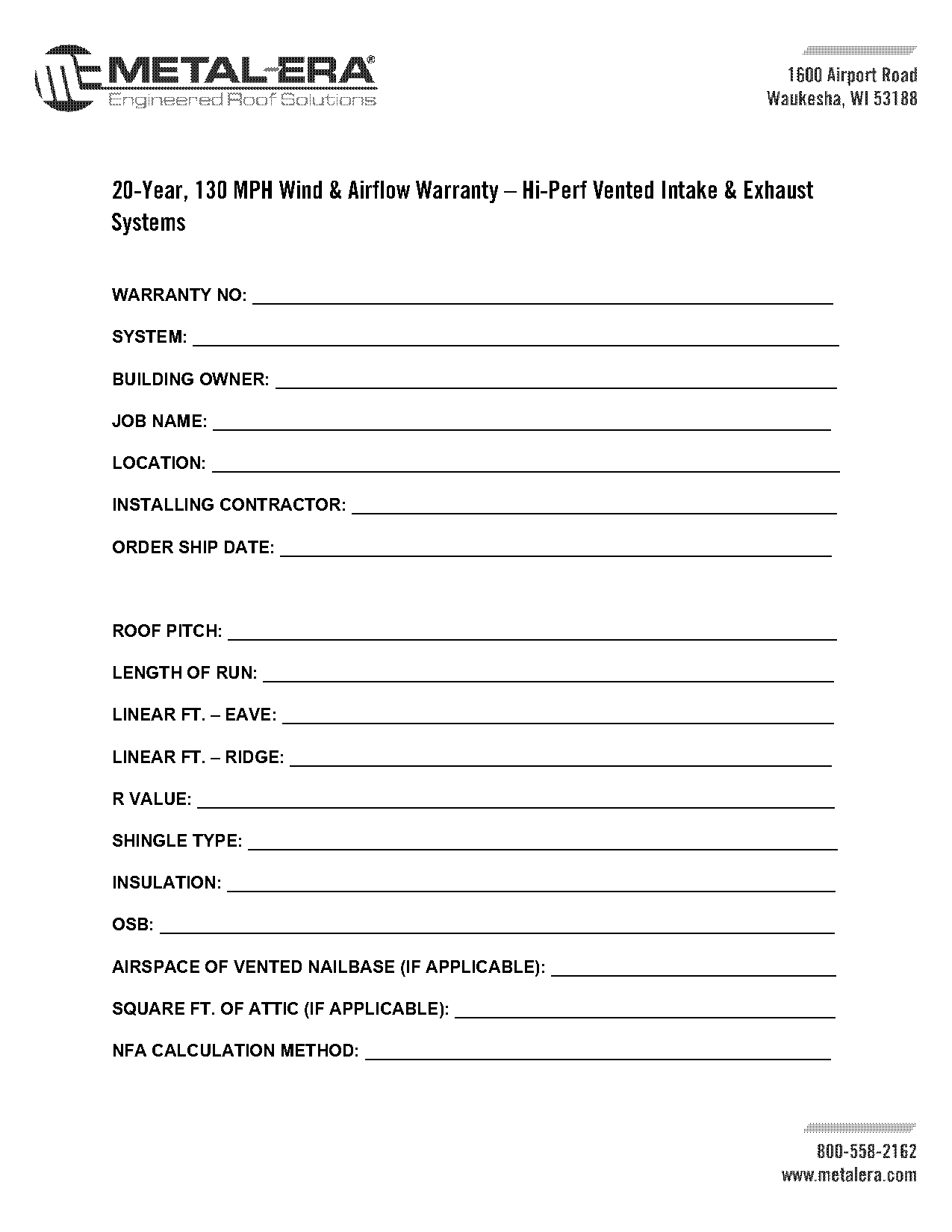 metal era order form