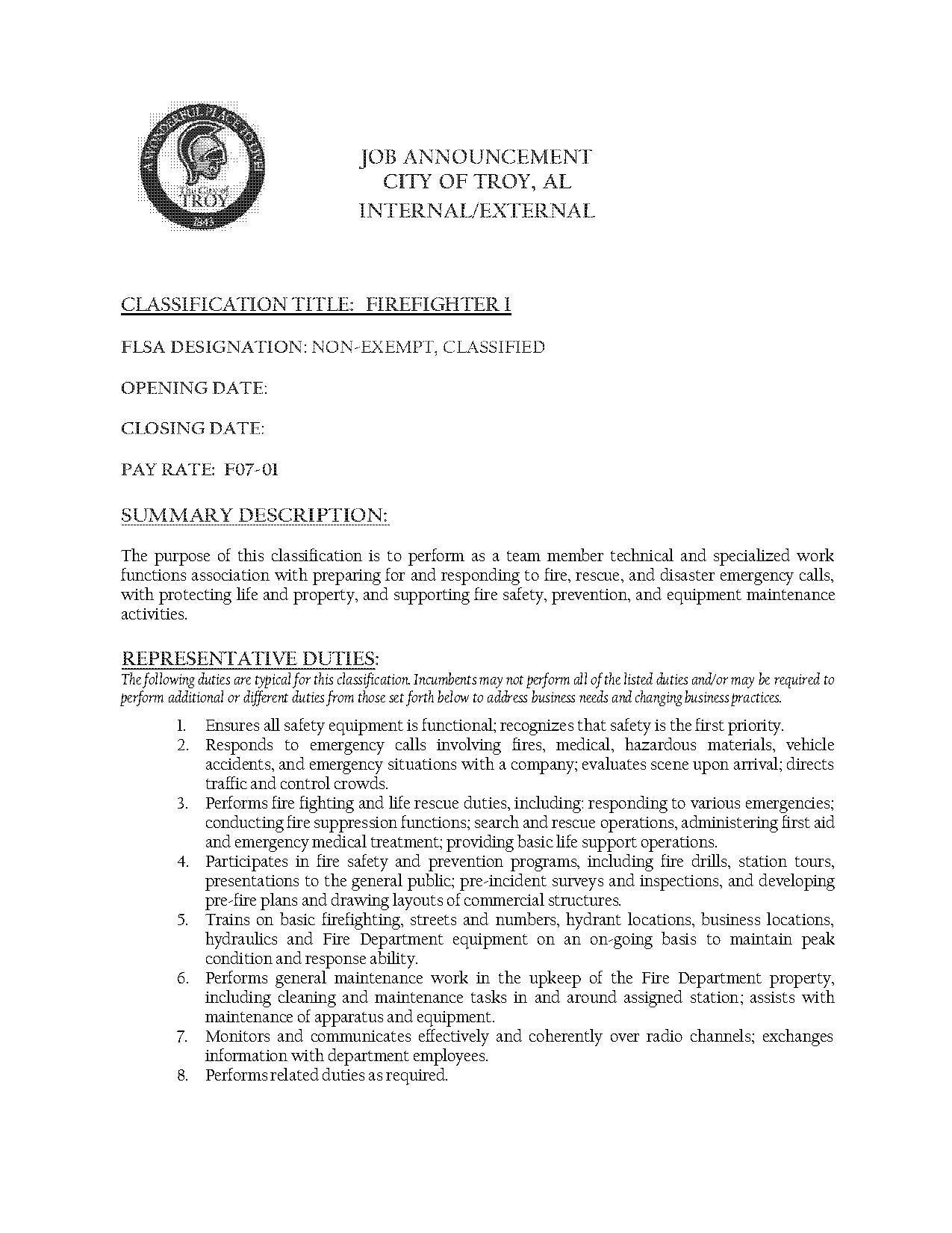 city of troy job application