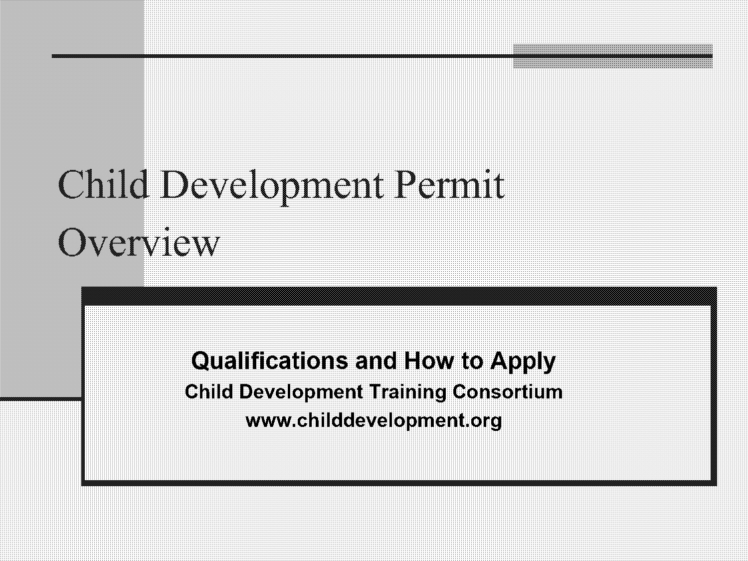 ctc child development permit application