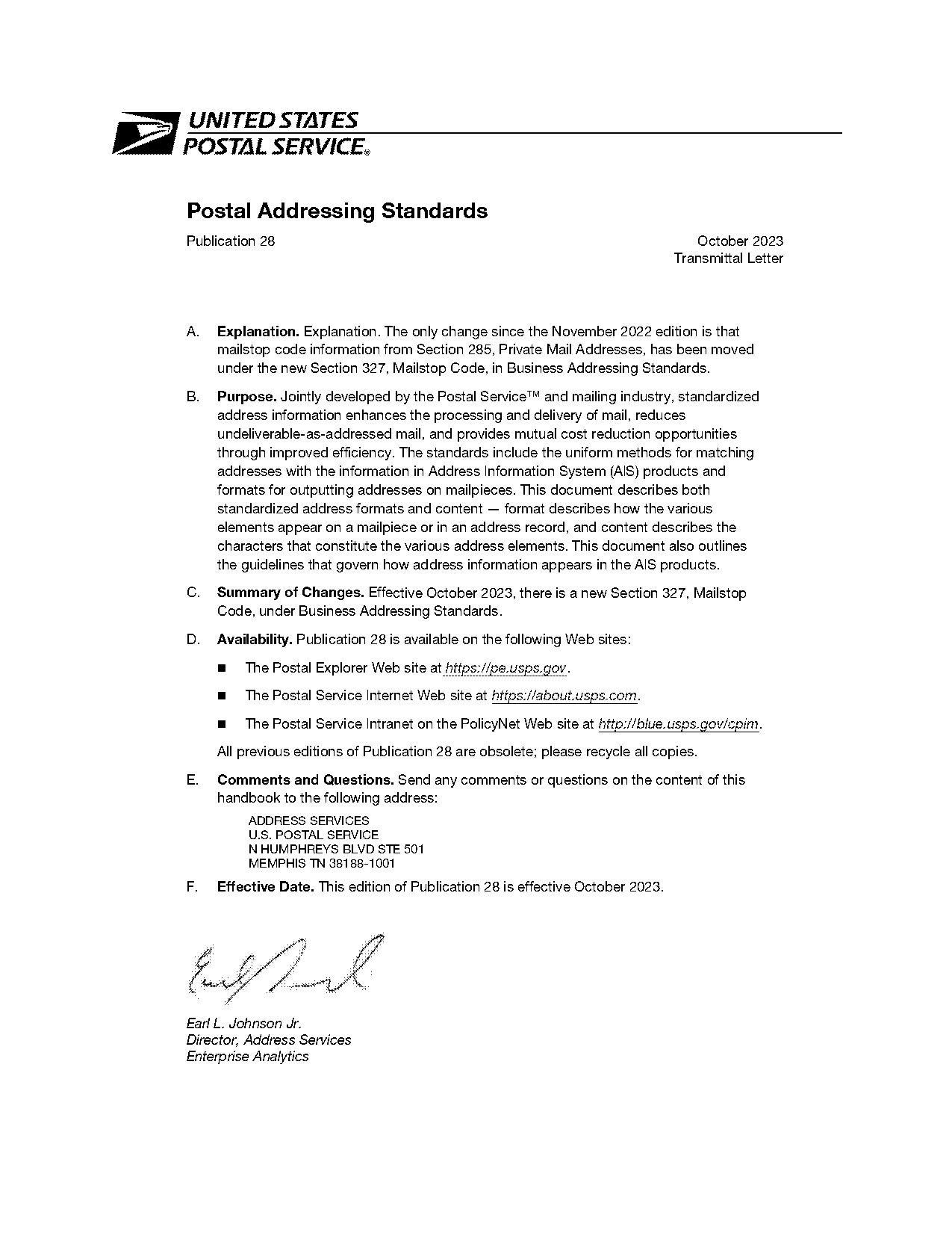 business letter format no physical address