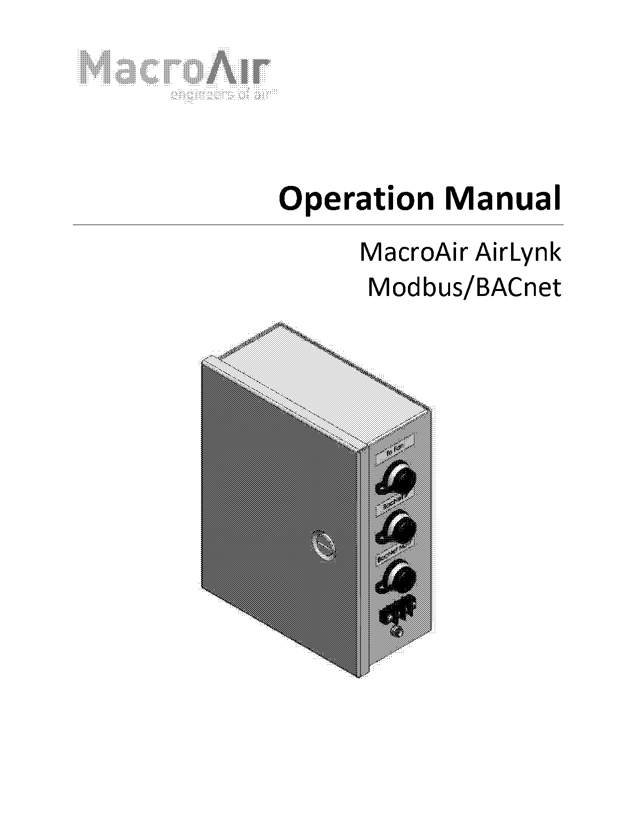 macro air airlynk operation manual