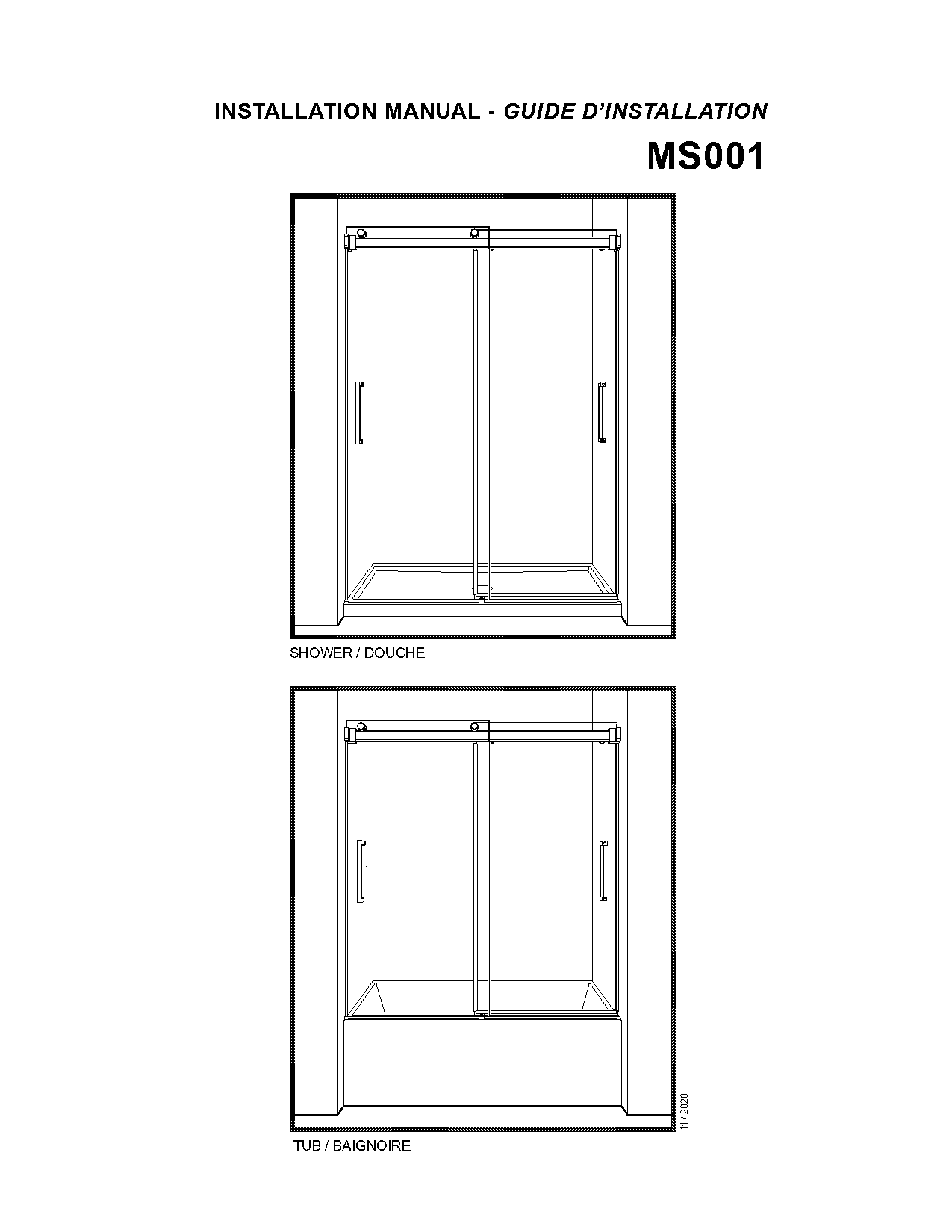 fleurco shower door installation guide