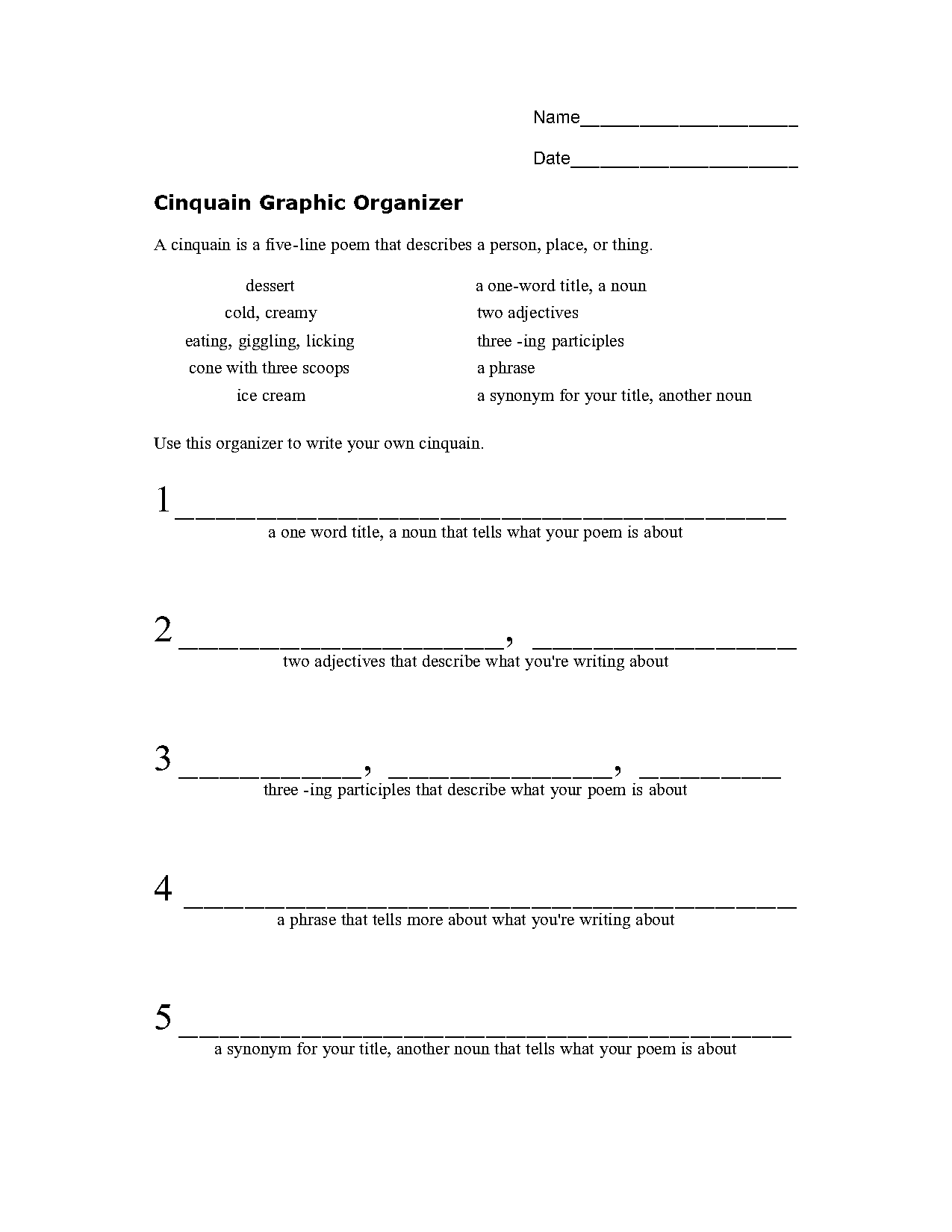 editable blank graphic organizer template