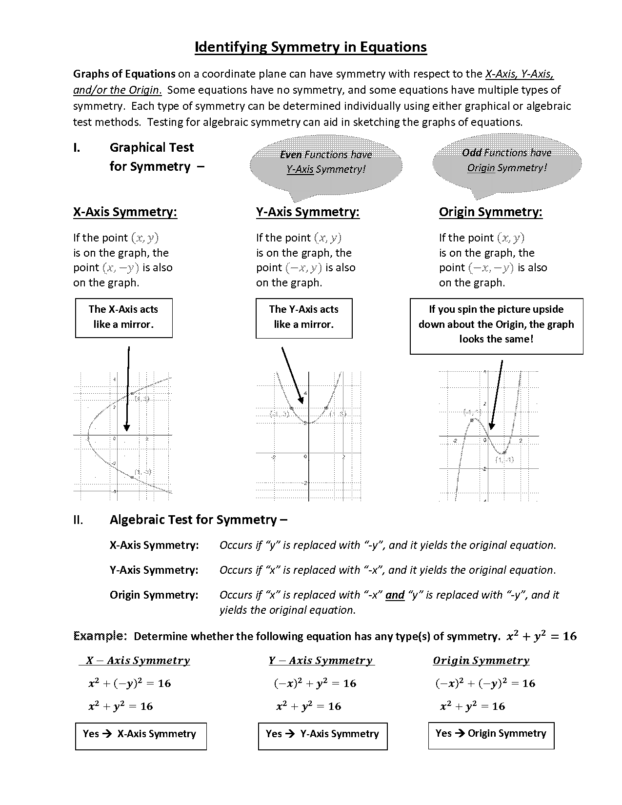 worksheet identifying the variables on the graphs