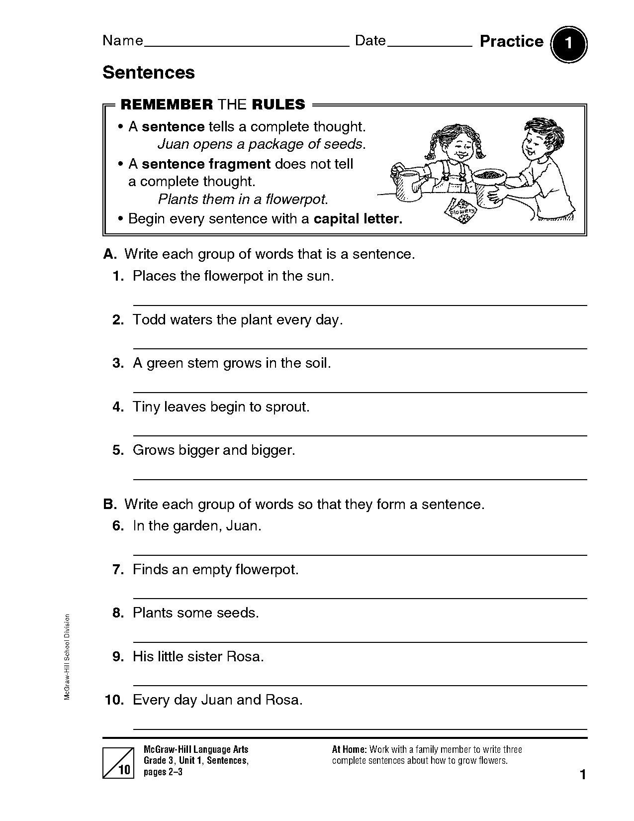 subject verb agreement practice sentences