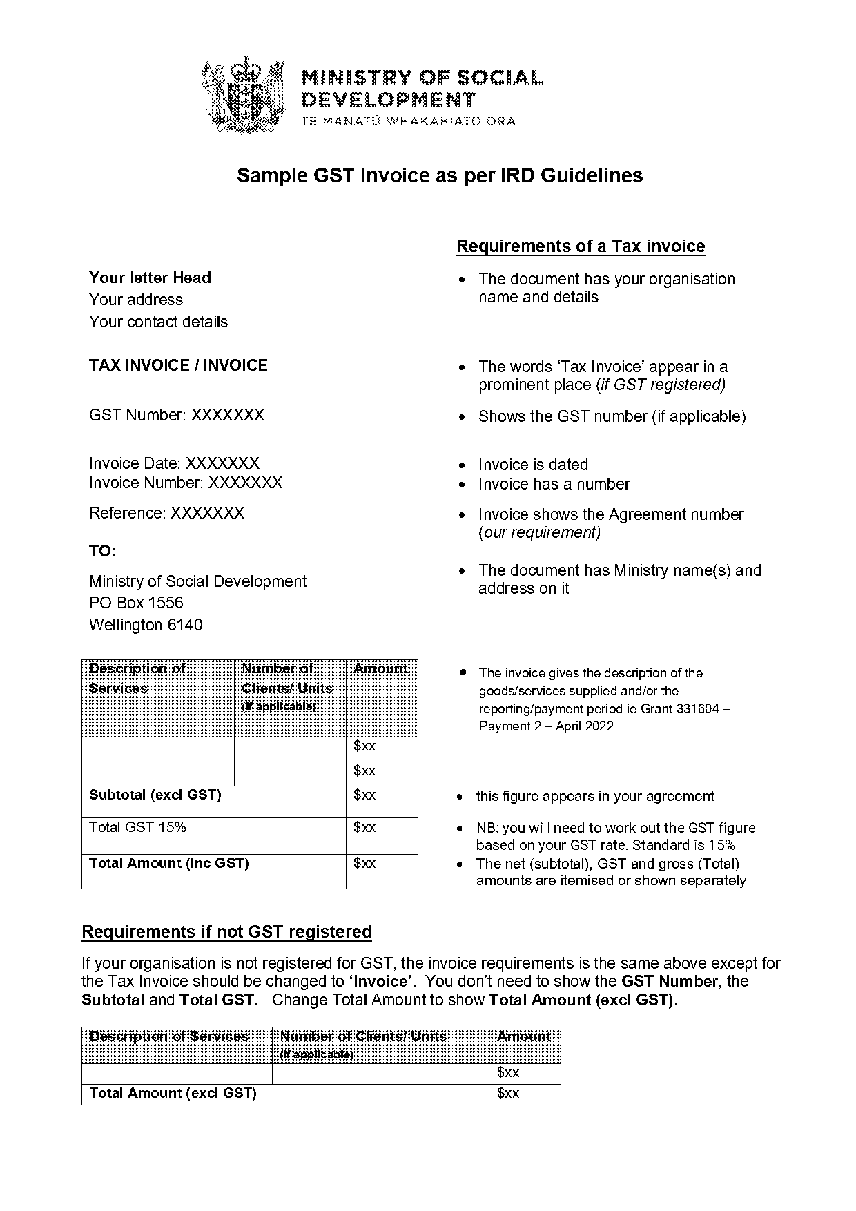 gst tax invoice sample