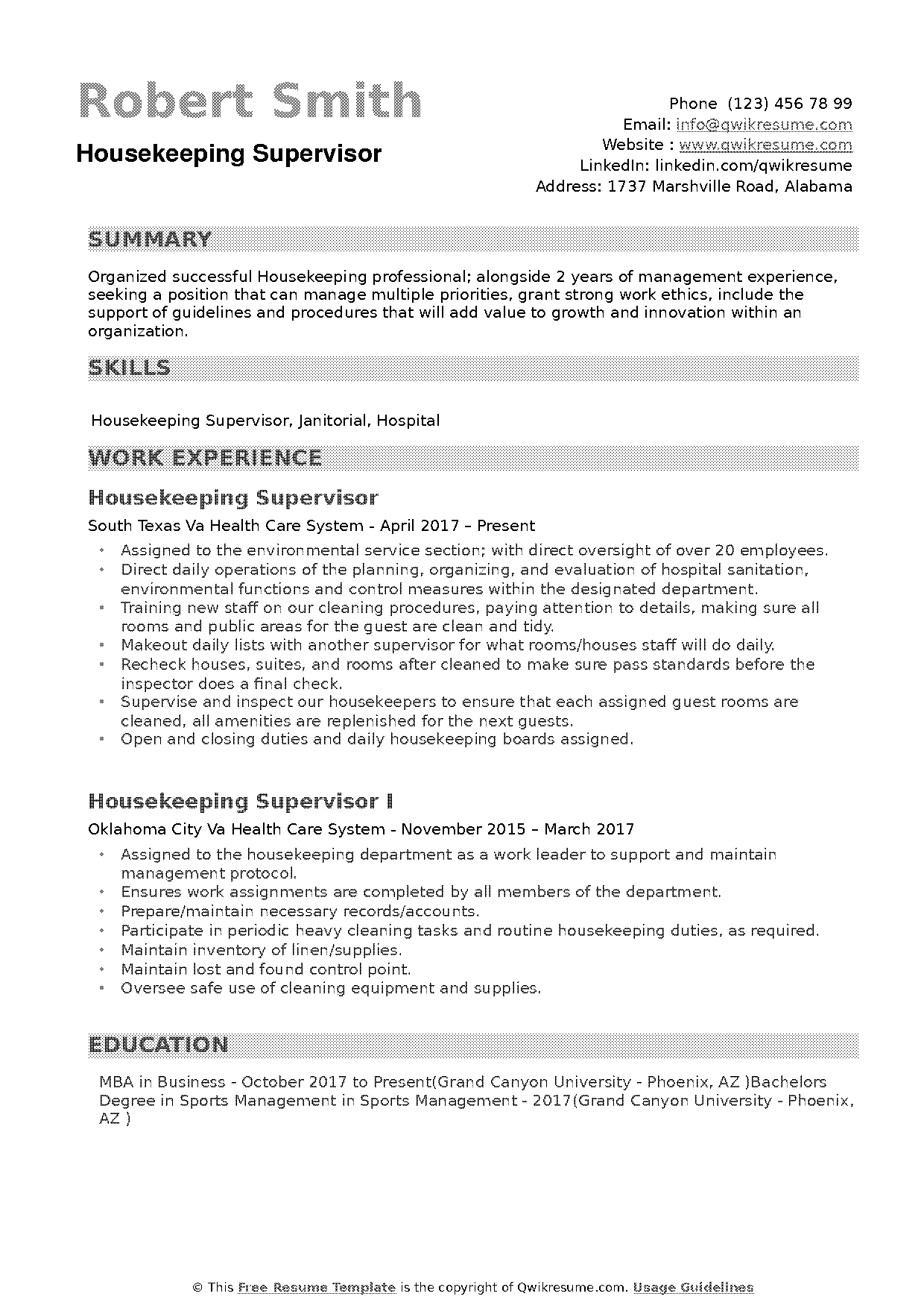 how to make a resume for housekeeping