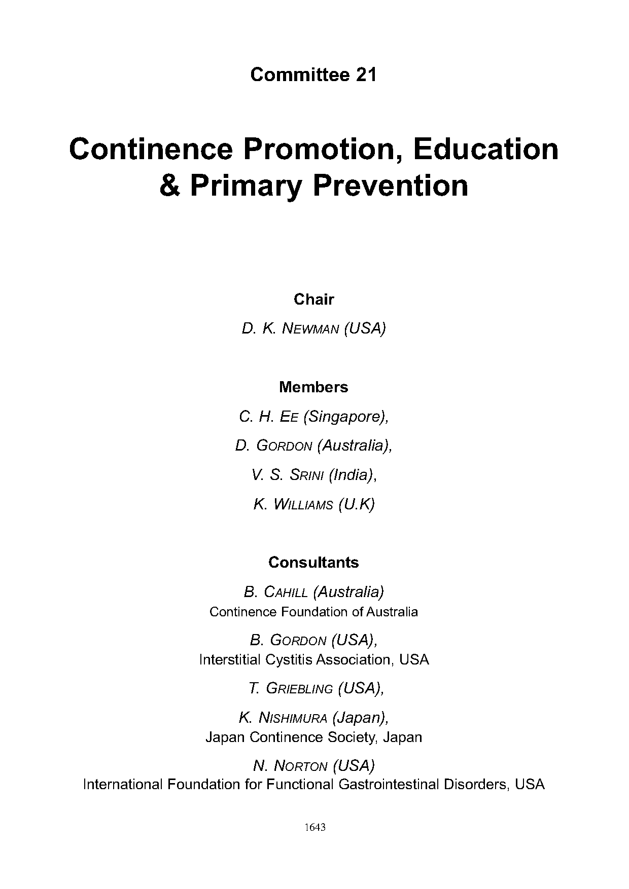 graduate certificate in continence