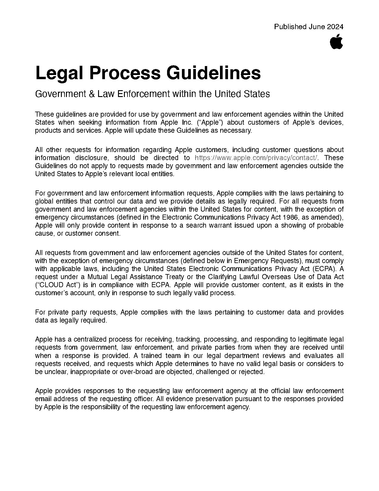 request for information legal