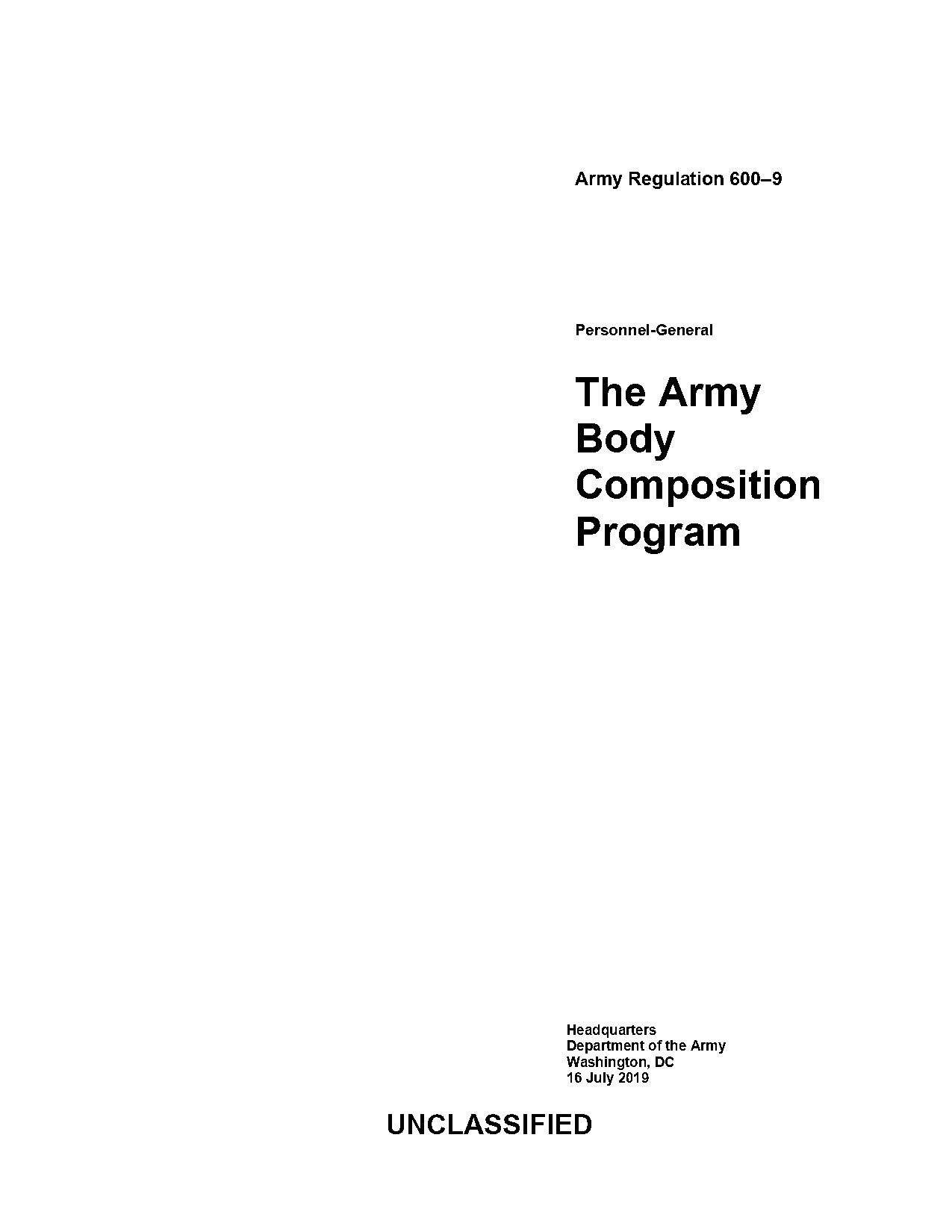 army body composition program failure counseling example