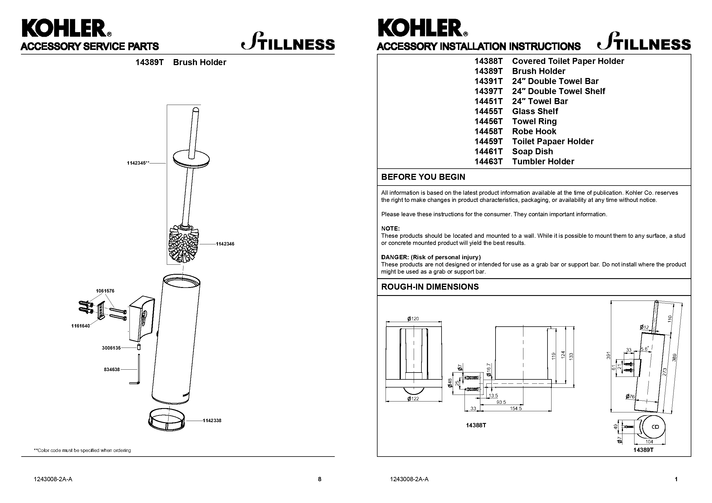 kohler toilet paper holder installation template