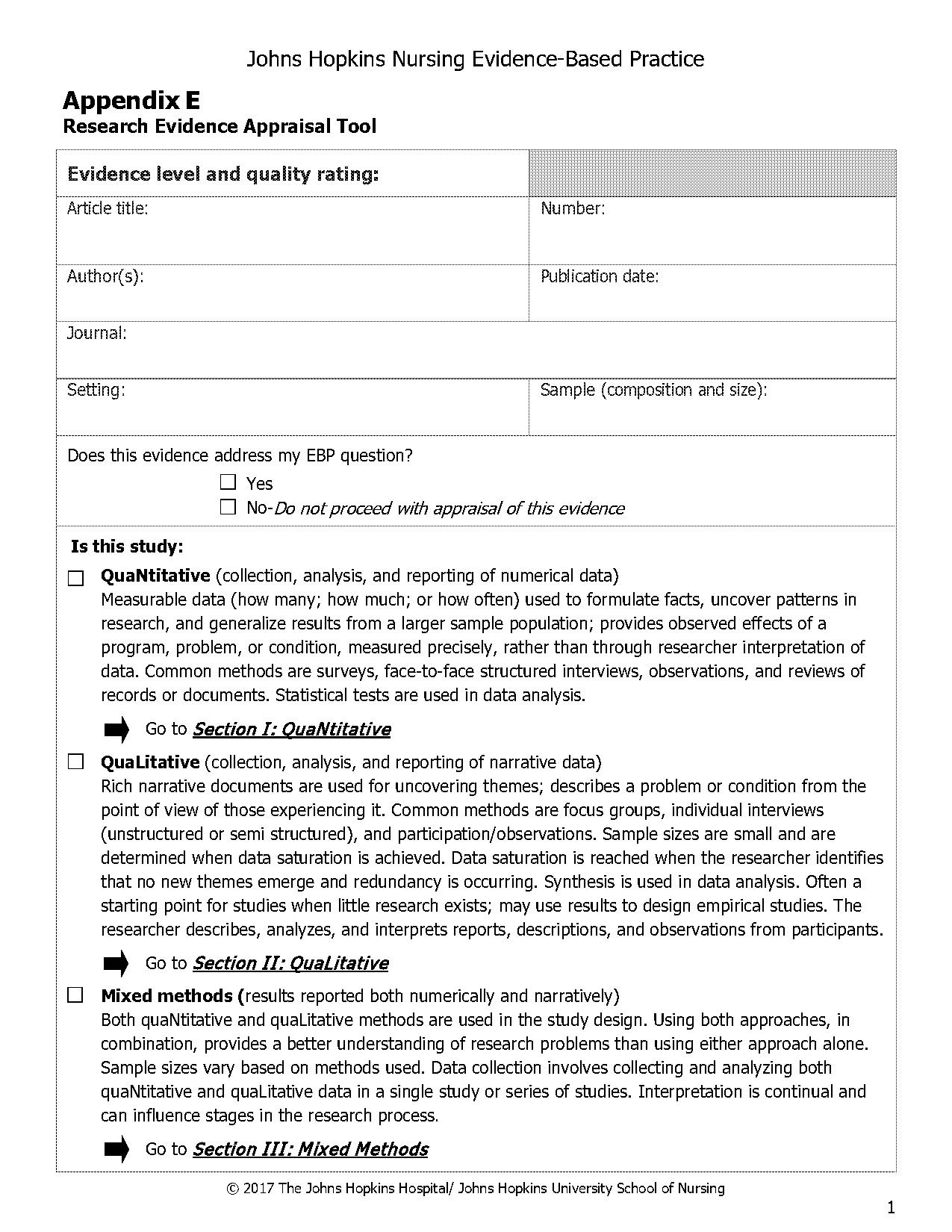 appendices in research sample