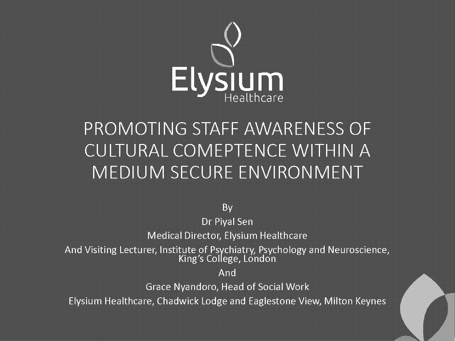 elysium healthcare mission statement