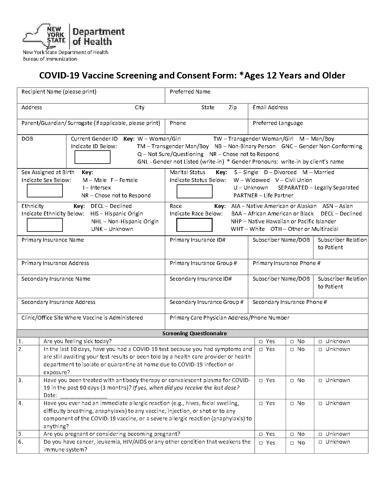 form to get the covid vaccine