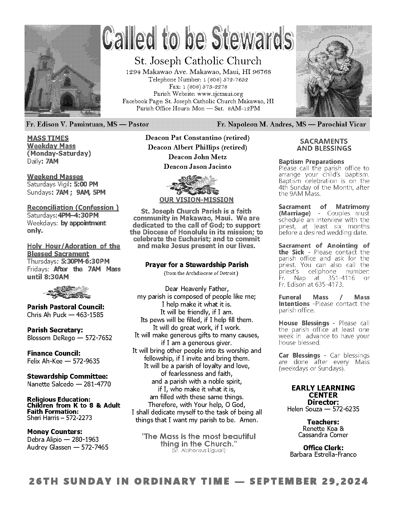 christmas mass schedule st joseph