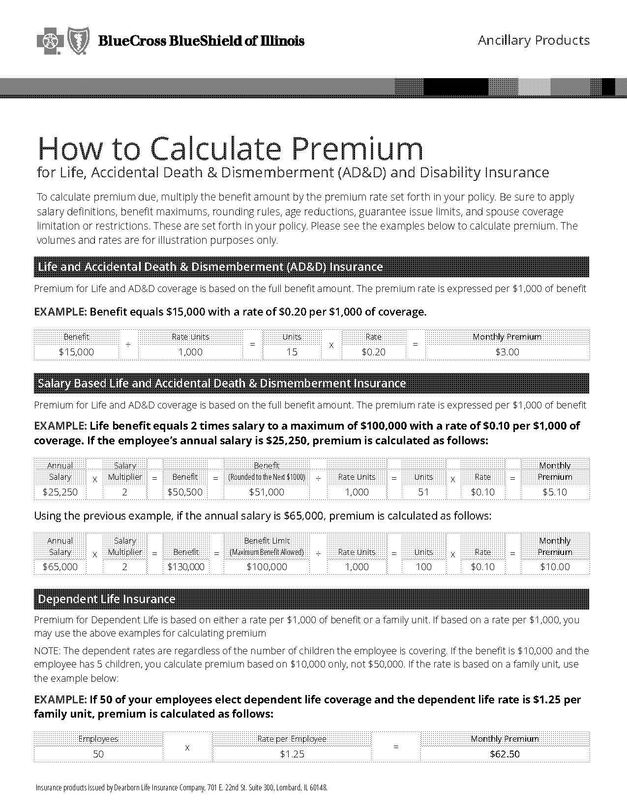 how to calculate long term disability insurance premium