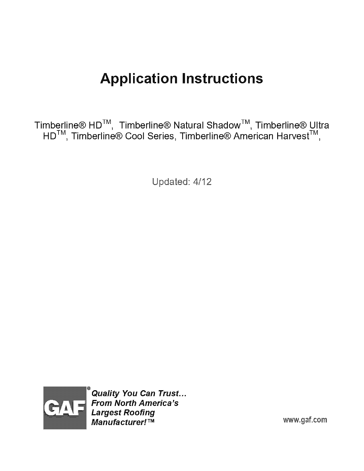 gaf tiger paw installation instructions