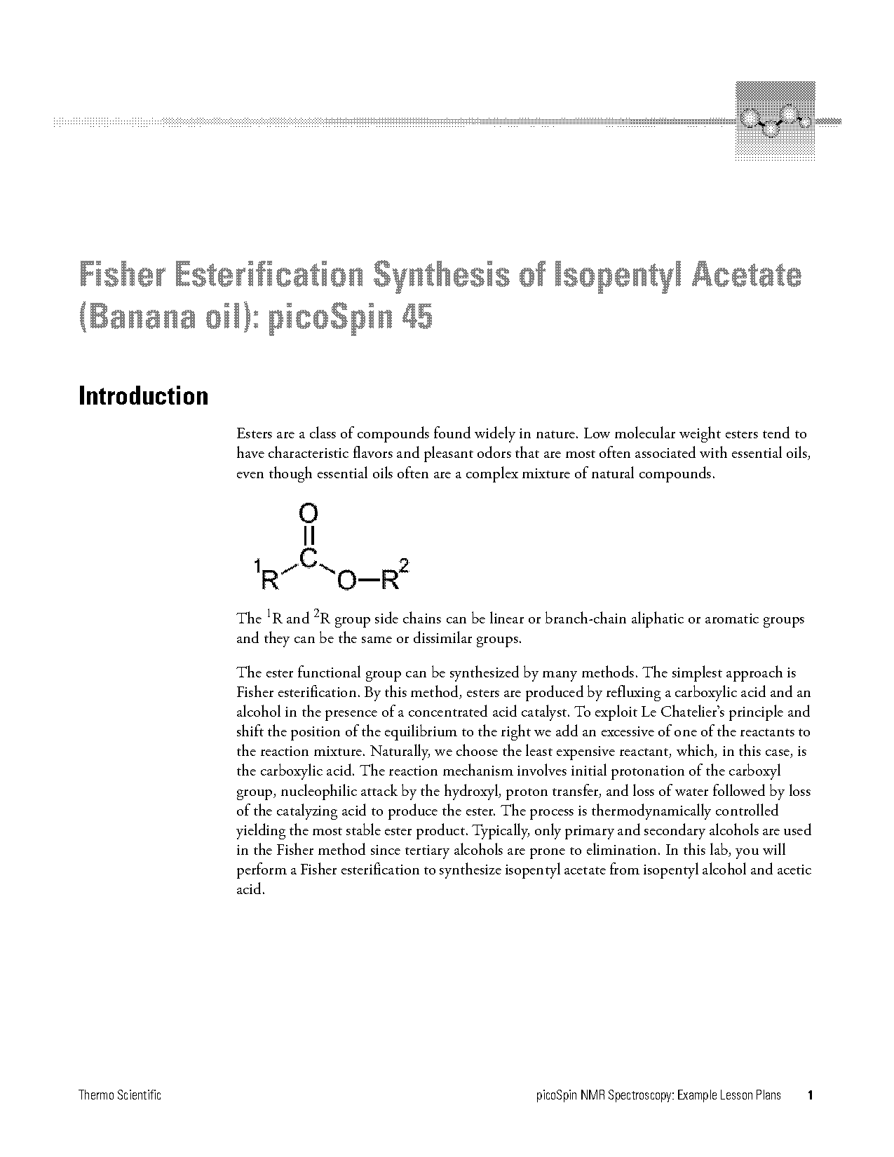 fischer esterification of acetic acid with isopentyl alcohol lab report