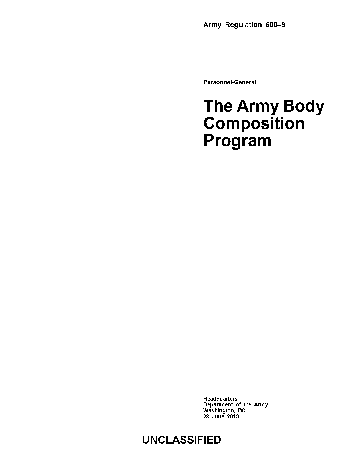 army body composition program failure counseling example